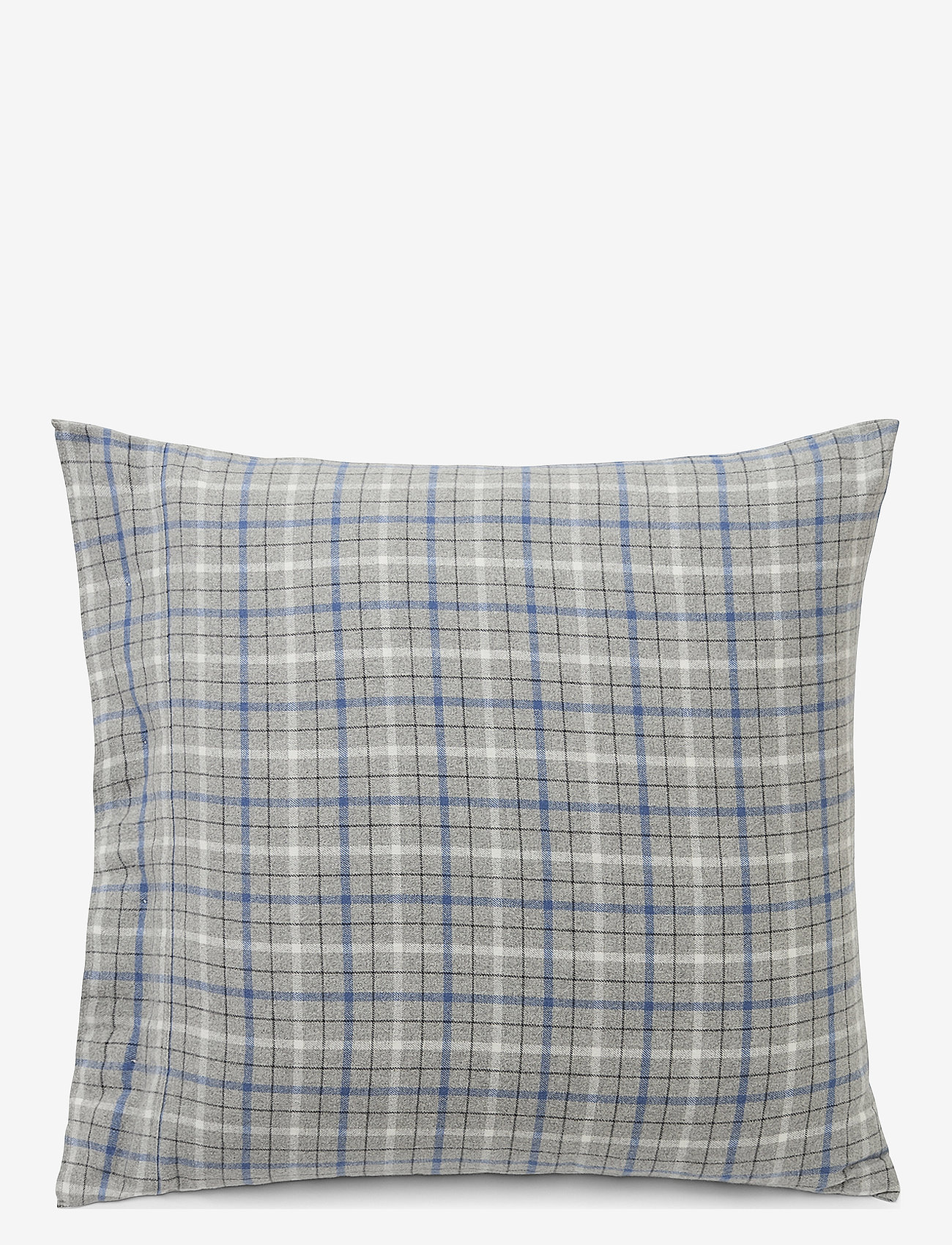 Lexington Home - Gray/Blue Checked Cotton Flannel Pillowcase - laagste prijzen - gray melange/blue/white - 0