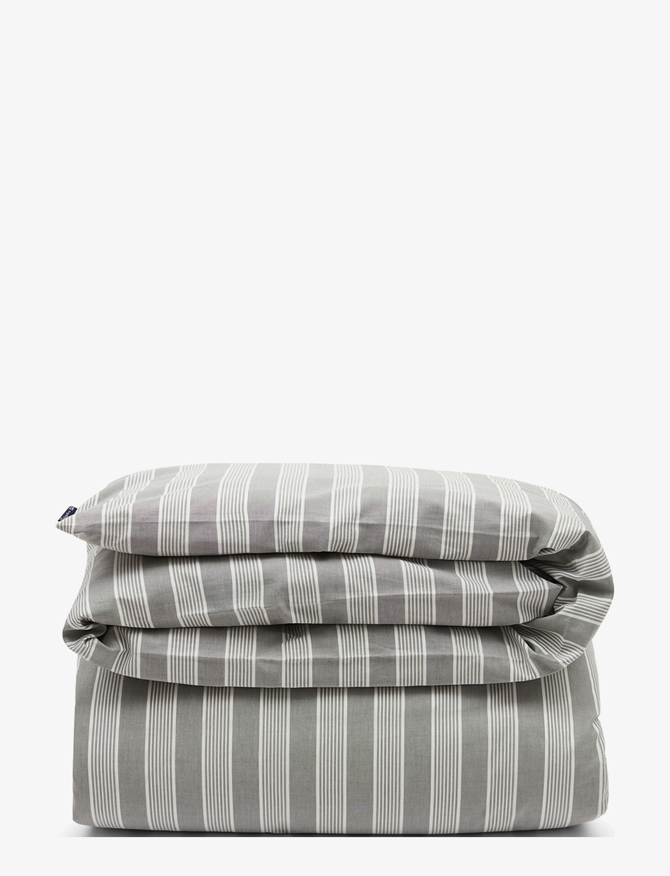 Lexington Home Gray/White Striped Lyocell/Cotton Duvet Cover - Bettwäsche - GRAY/OFF WHITE / grey