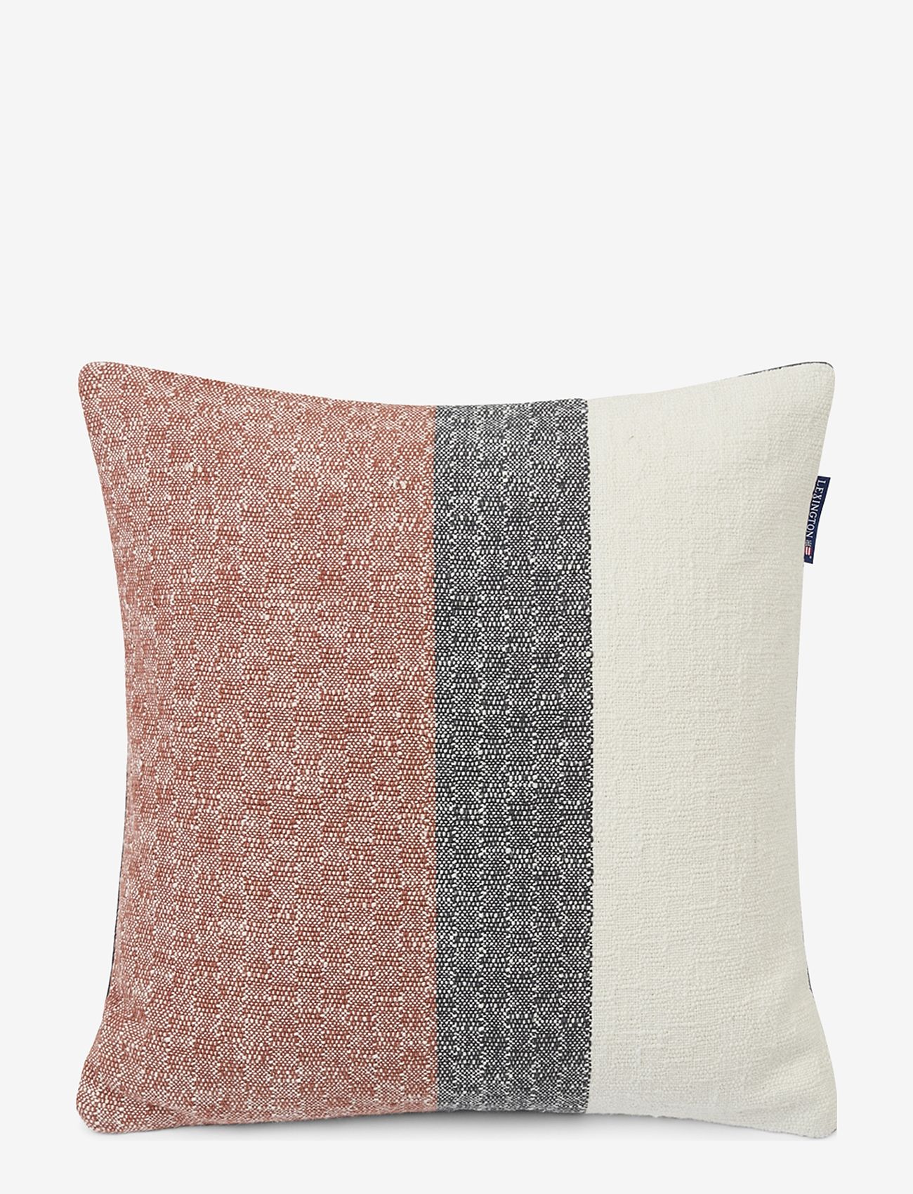 Lexington Home - Vertical Striped Cotton Pillow Cover - cushion covers - copper/gray - 0