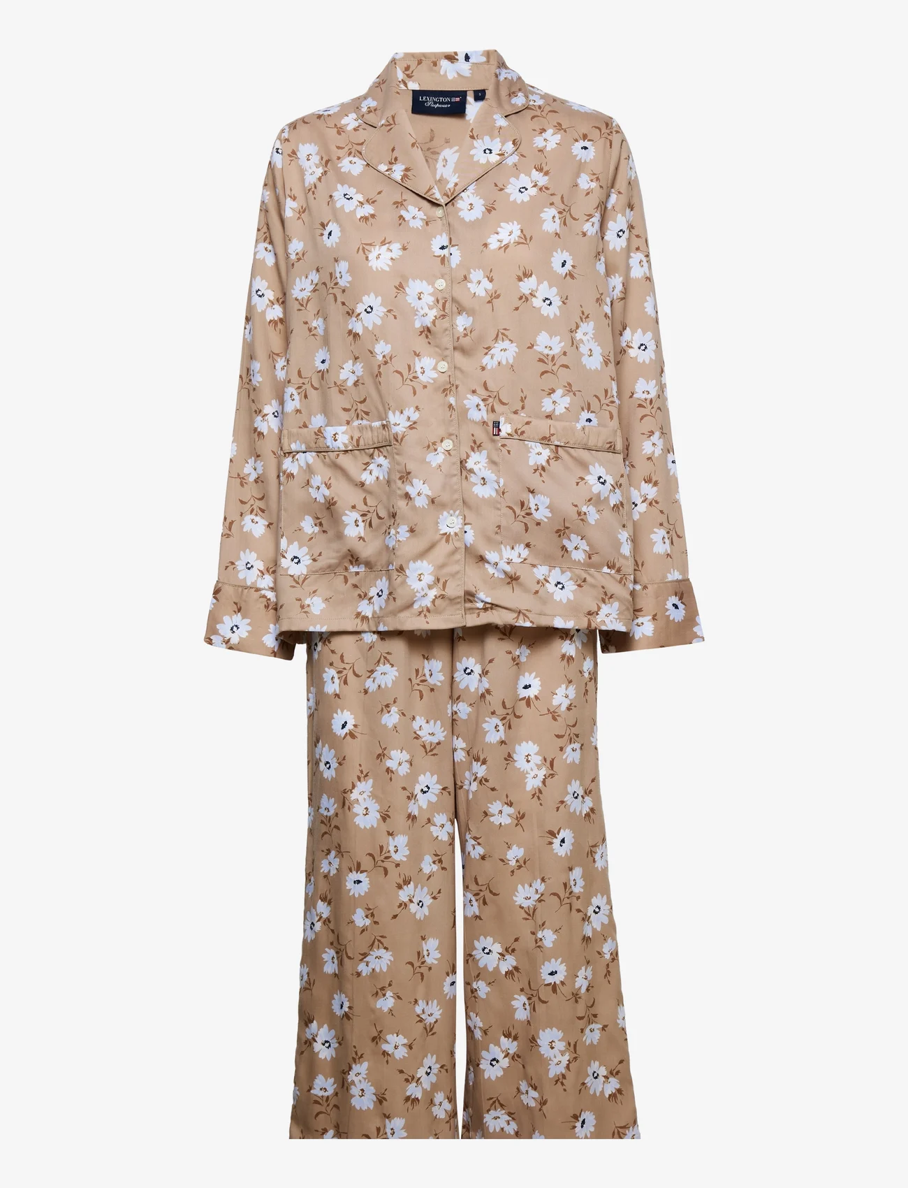 Lexington Home - Isabella Lyocell Printed Flower Pajama Set - geburtstagsgeschenke - beige multi - 0