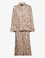 Lexington Home - Isabella Lyocell Printed Flower Pajama Set - fødselsdagsgaver - beige multi - 0
