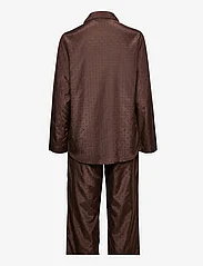 Lexington Home - Melinda Viscose/Cotton Jacquard Dot Pajama Set - geburtstagsgeschenke - brown - 1