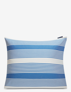 Blue/White Striped Cotton Sateen Pillowcase, Lexington Home