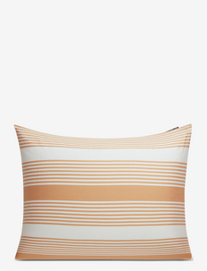 Beige/White Striped Cotton Sateen Pillowcase, Lexington Home