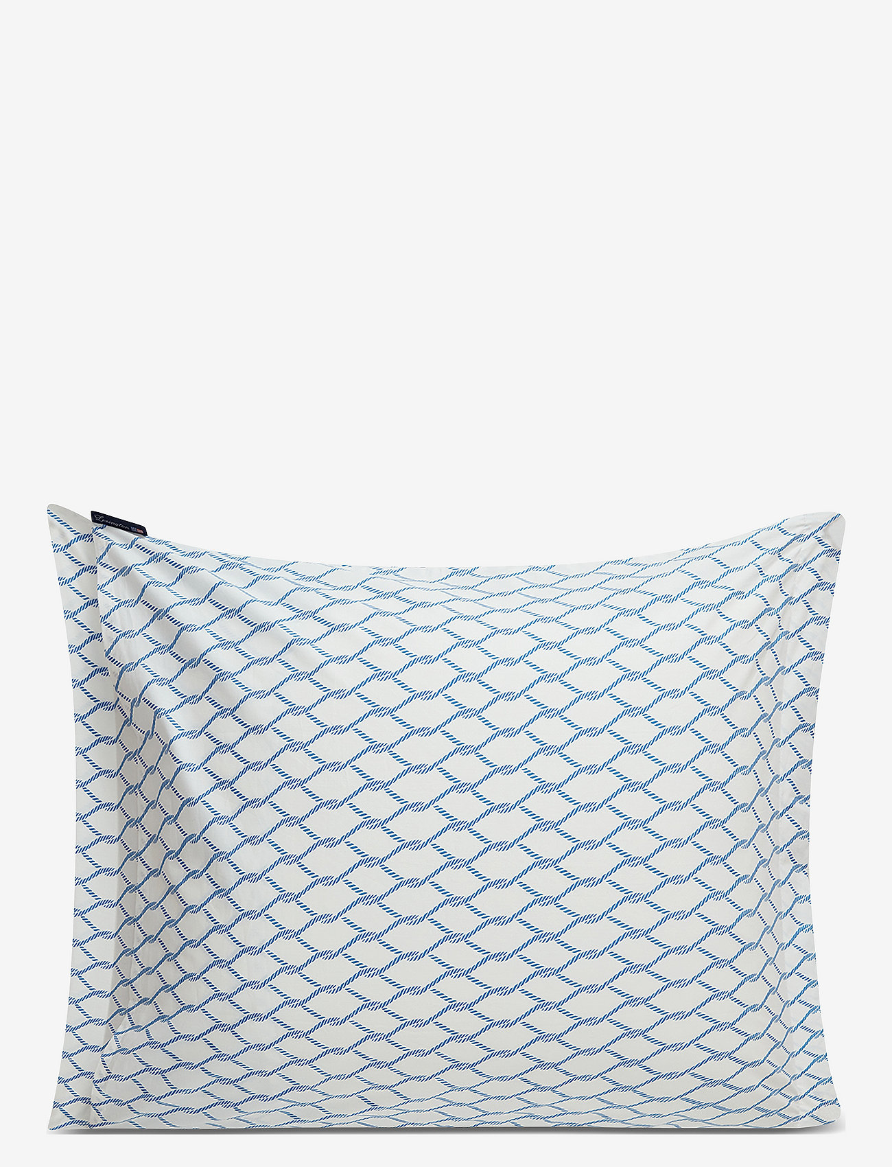 Lexington Home - White/Blue Rope Printed Cotton Poplin Pillowcase - laagste prijzen - white/blue - 1