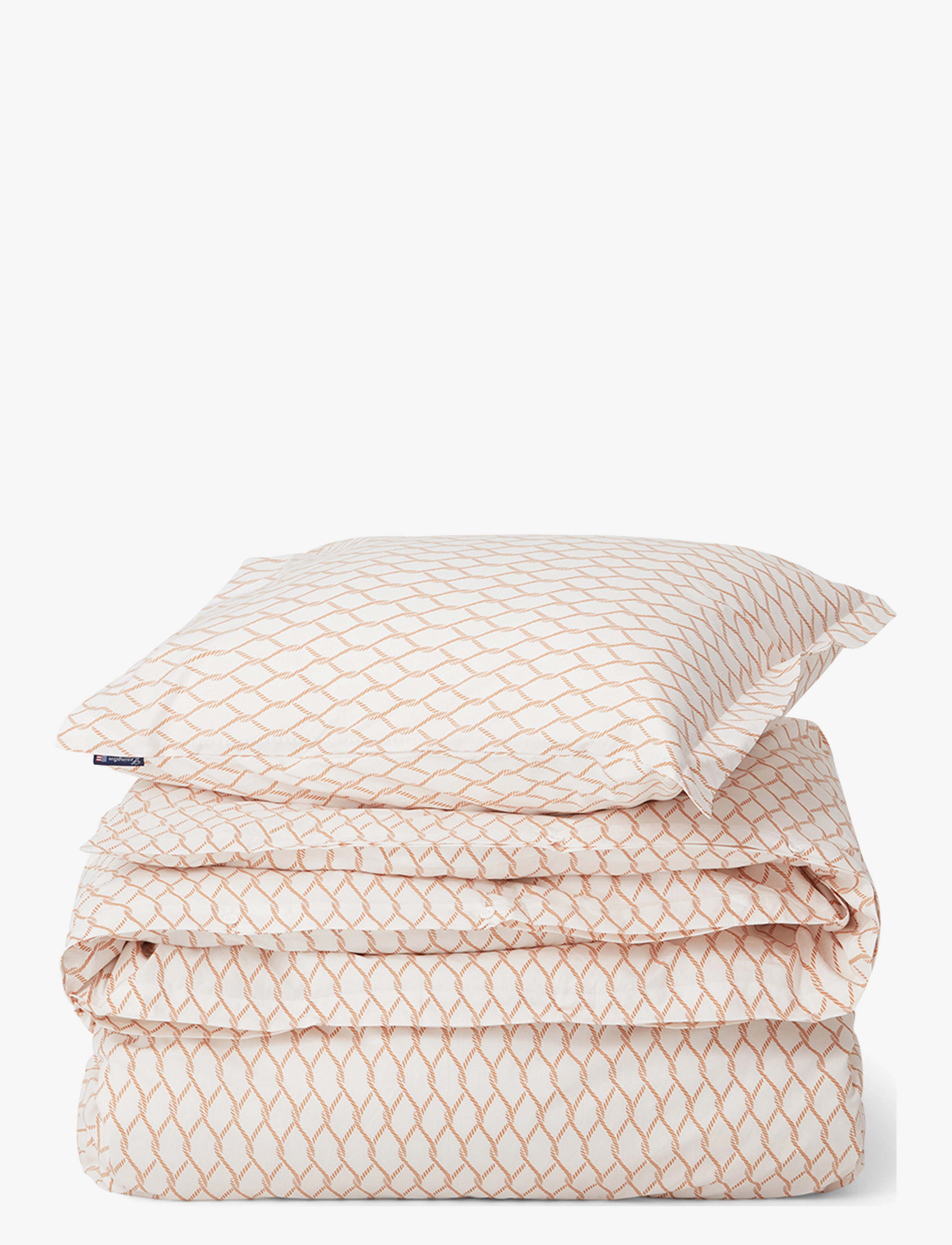 Lexington Home White/Beige Rope Printed Cotton Poplin Bed Set - Sengesæt - WHITE/BEIGE / multi