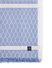 Lexington Home - Striped Rope Structured Cotton Bedspread - vooditekstiilid - blue/white - 2