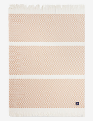Lexington Home - Striped Structured Recycled Cotton Throw - najniższe ceny - beige/white - 0