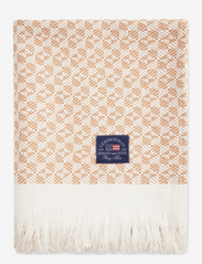 Lexington Home - Striped Structured Recycled Cotton Throw - huovat & viltit - beige/white - 1