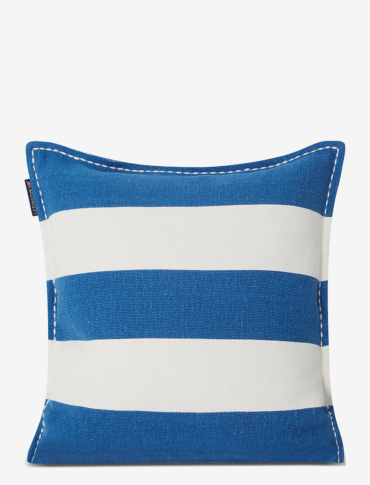 Lexington Home - Block Stripe Printed Recycled Cotton Pillow Cover - pudebetræk - blue/white - 1