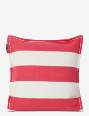Lexington Home - Block Stripe Printed Recycled Cotton Pillow Cover - pudebetræk - cerise/white - 1
