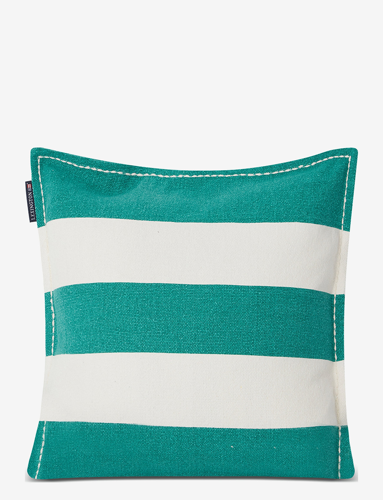 Lexington Home - Block Stripe Printed Recycled Cotton Pillow Cover - kussenhoezen - green/white - 0