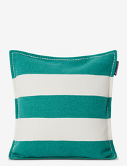 Lexington Home - Block Stripe Printed Recycled Cotton Pillow Cover - cushion covers - green/white - 1