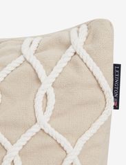 Lexington Home - Rope Deco Recycled Cotton Canvas Pillow Cover - cushion covers - lt beige/white - 2