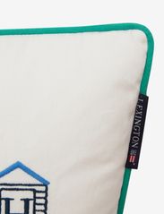 Lexington Home - Beach Club Small Embroidered Organic Cotton Pillow - cushion covers - white/blue/green - 2