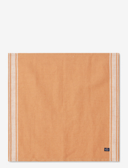 Linen Cotton Napkin with Side Stripes - BEIGE/WHITE