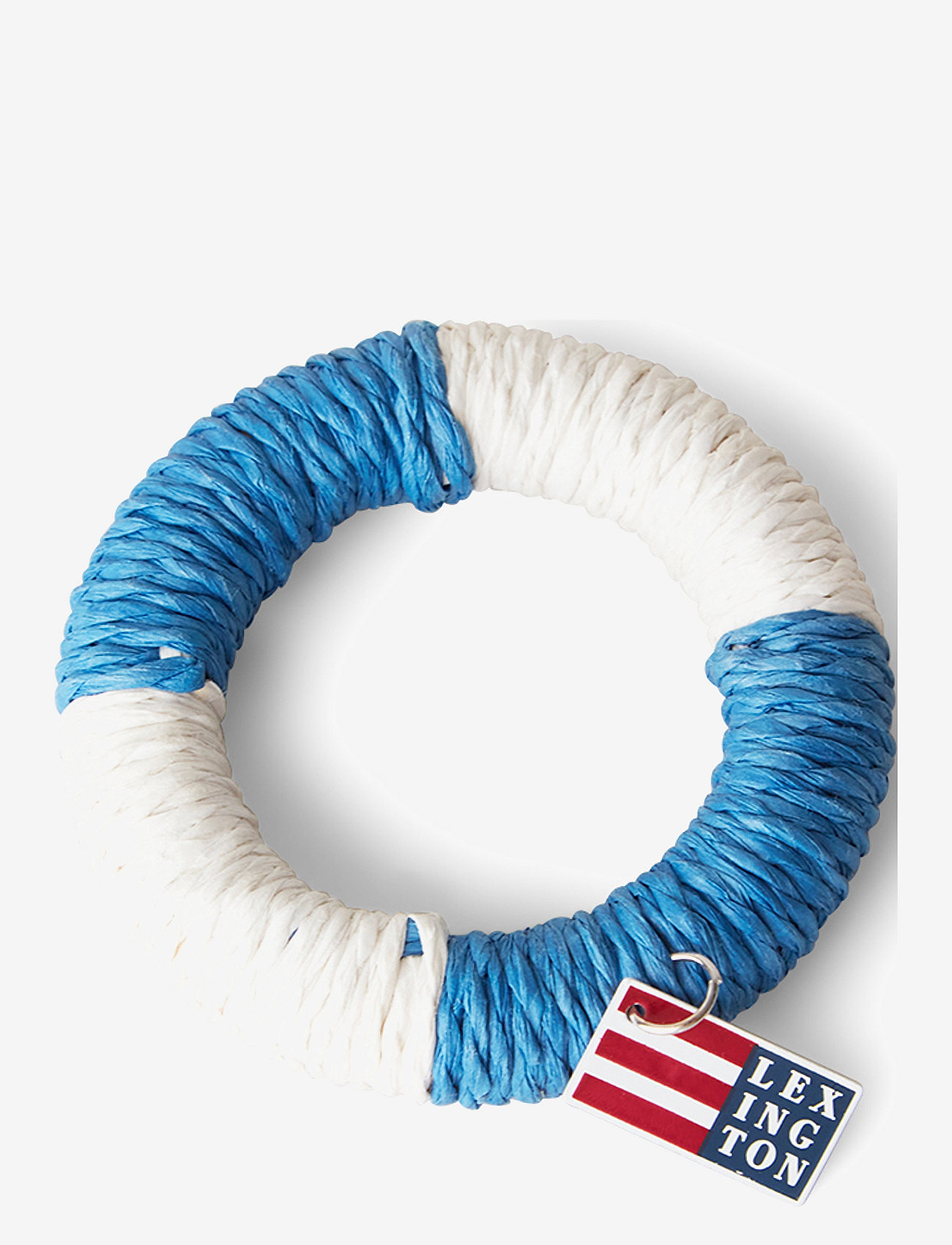 Lexington Home - Recycled Paper Straw Napkin Ring - laveste priser - white/blue - 0