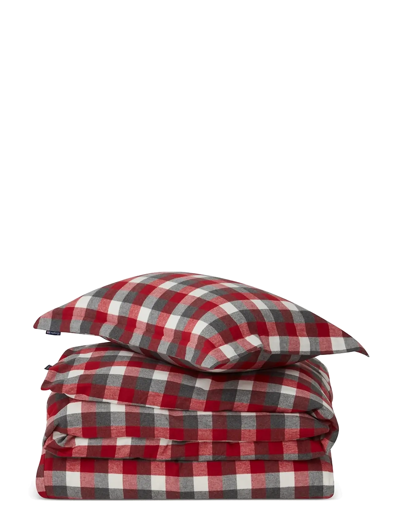 Lexington Home Checked Cotton Flannel Bed Set - Hochzeitsgeschenke - RED/DK GRAY / multi