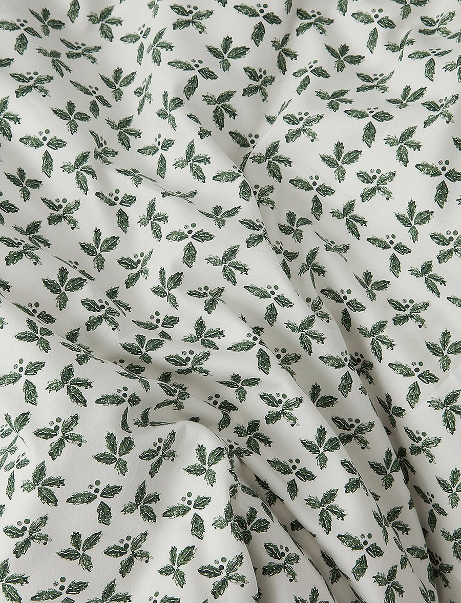 Lexington Home - Holly Printed Cotton Sateen Bed Set - voodiriiete komplektid - white/green - 2