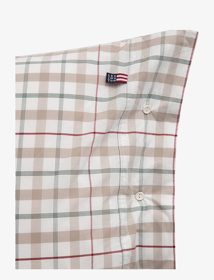 Lexington Home - Checked Cotton Poplin Pillowcase - white multi - 2