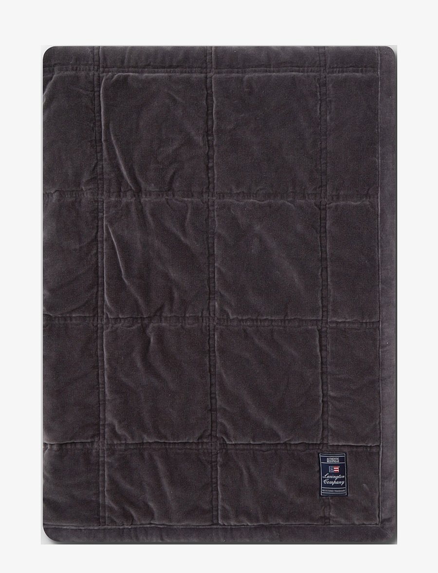 Lexington Home - Quilted Cotton Velvet Bedspread - gray - 0