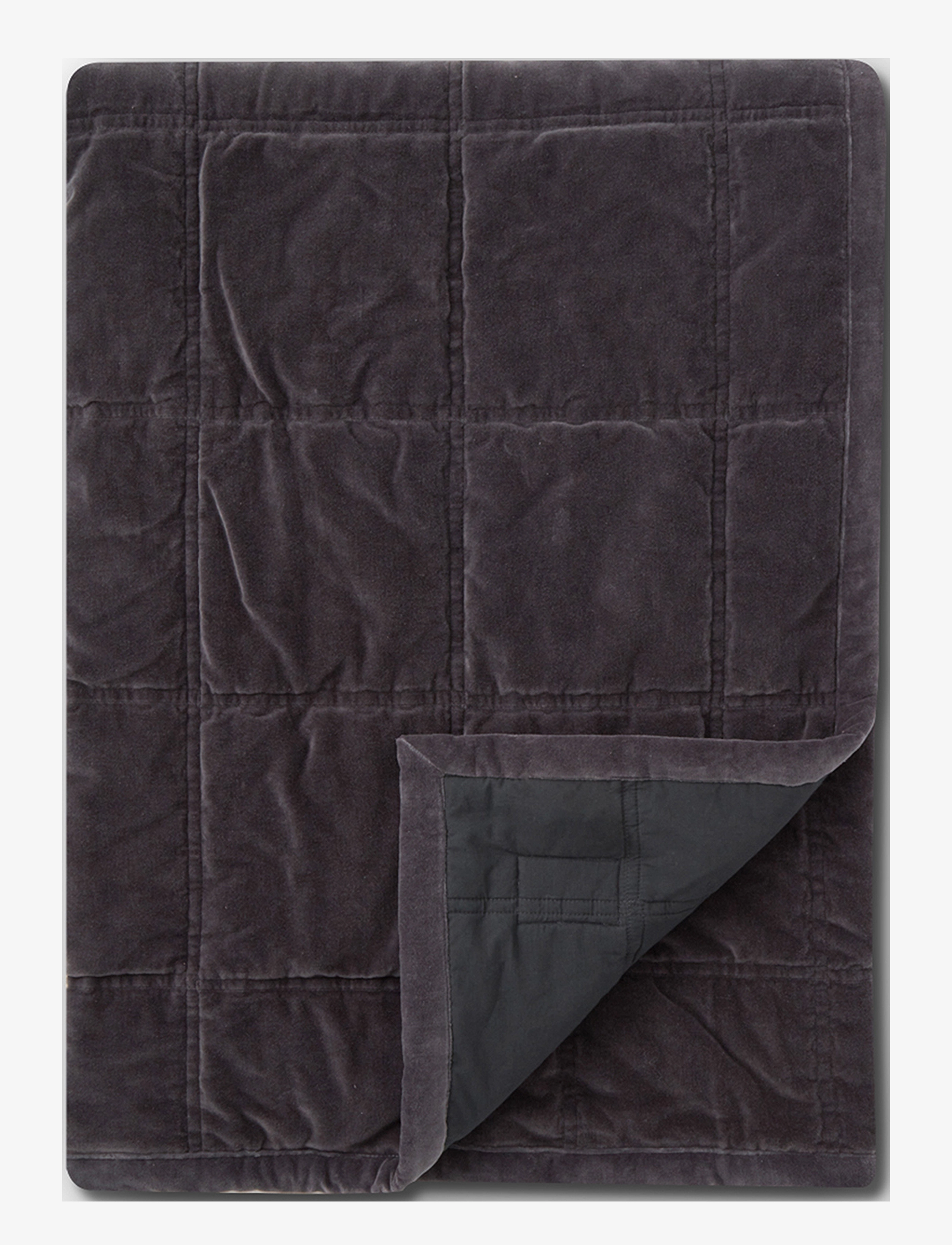 Lexington Home - Quilted Cotton Velvet Bedspread - gray - 1