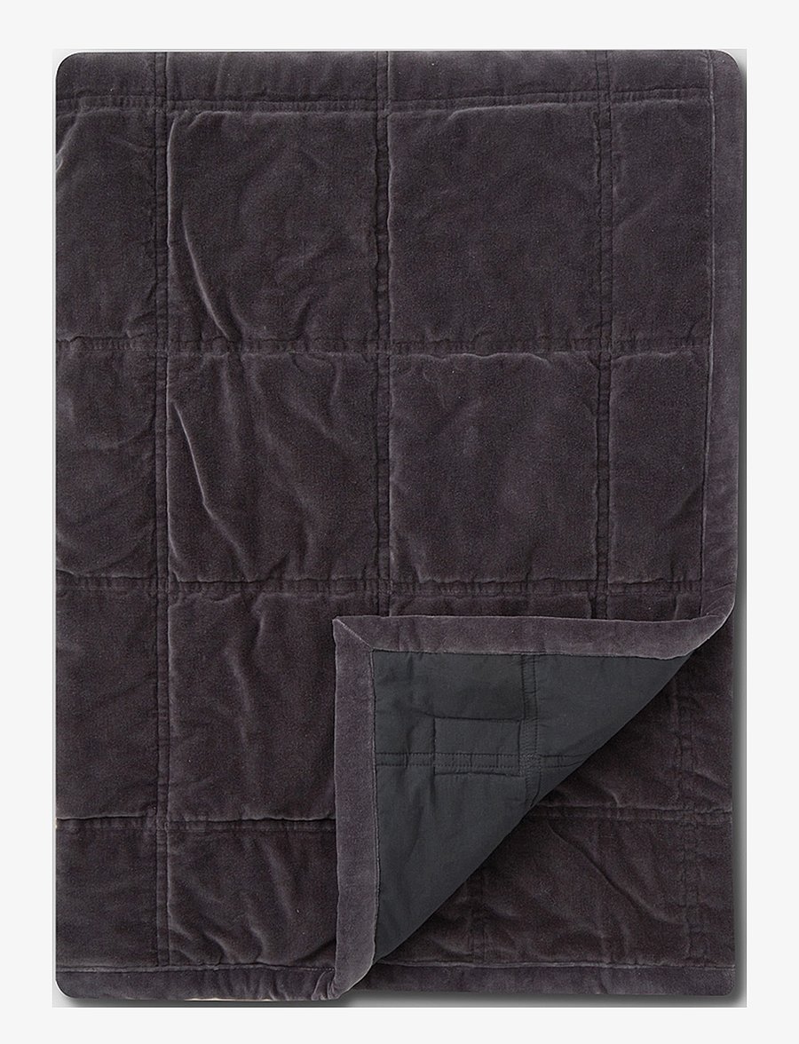 Lexington Home - Quilted Cotton Velvet Bedspread - gray - 1
