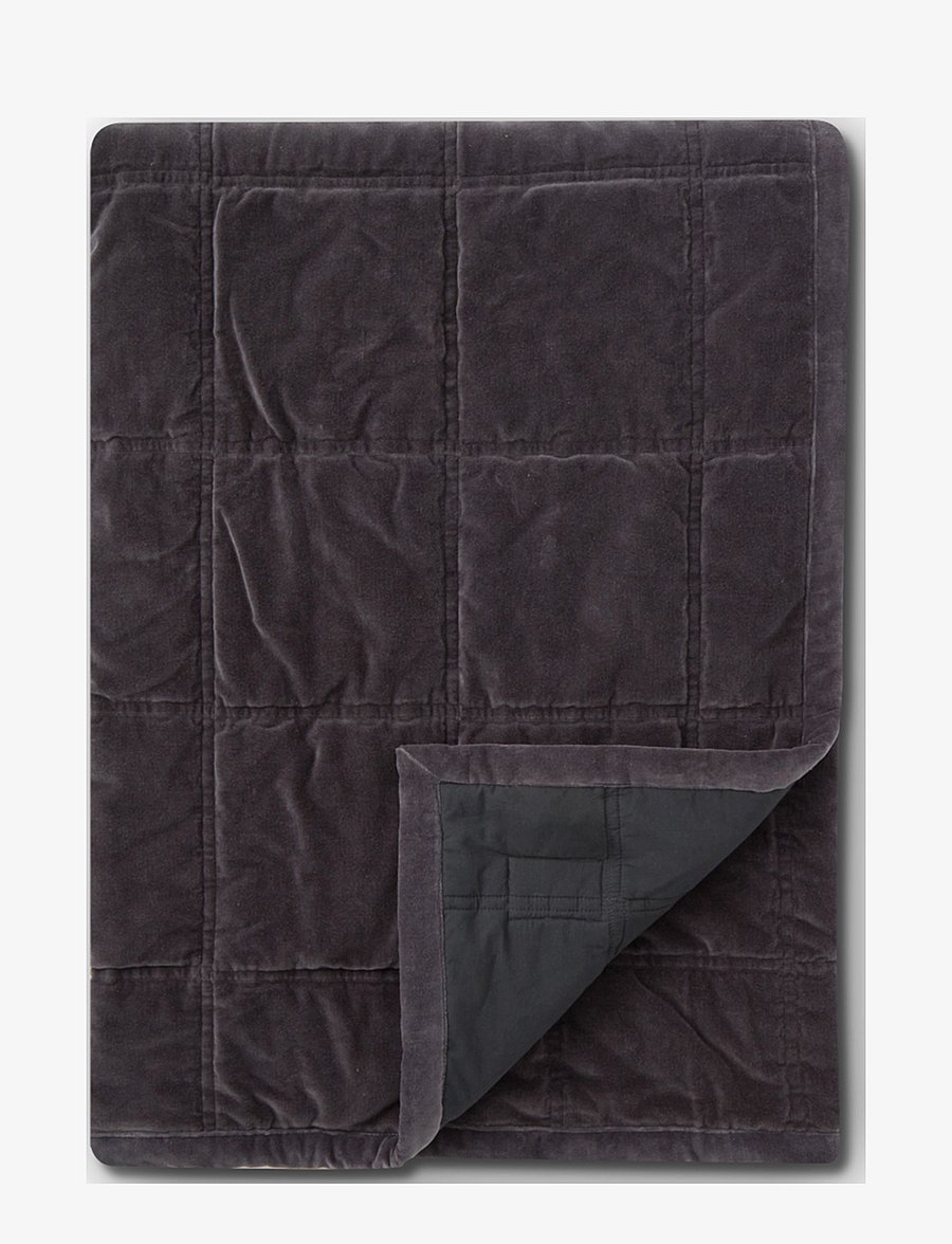 Lexington Home - Quilted Cotton Velvet Bedspread - gray - 2