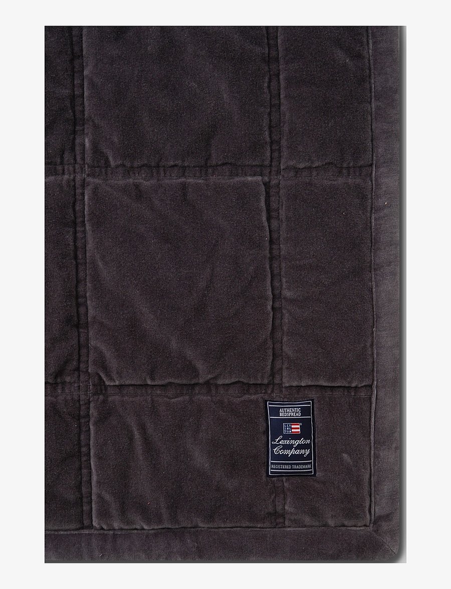 Lexington Home - Quilted Cotton Velvet Bedspread - gray - 3