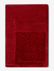Quilted Cotton Velvet Star Embroidered Bedspread - RED
