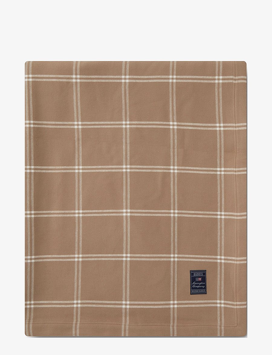 Lexington Home - Checked Brushed Cotton Bedspread - beige/off white - 0