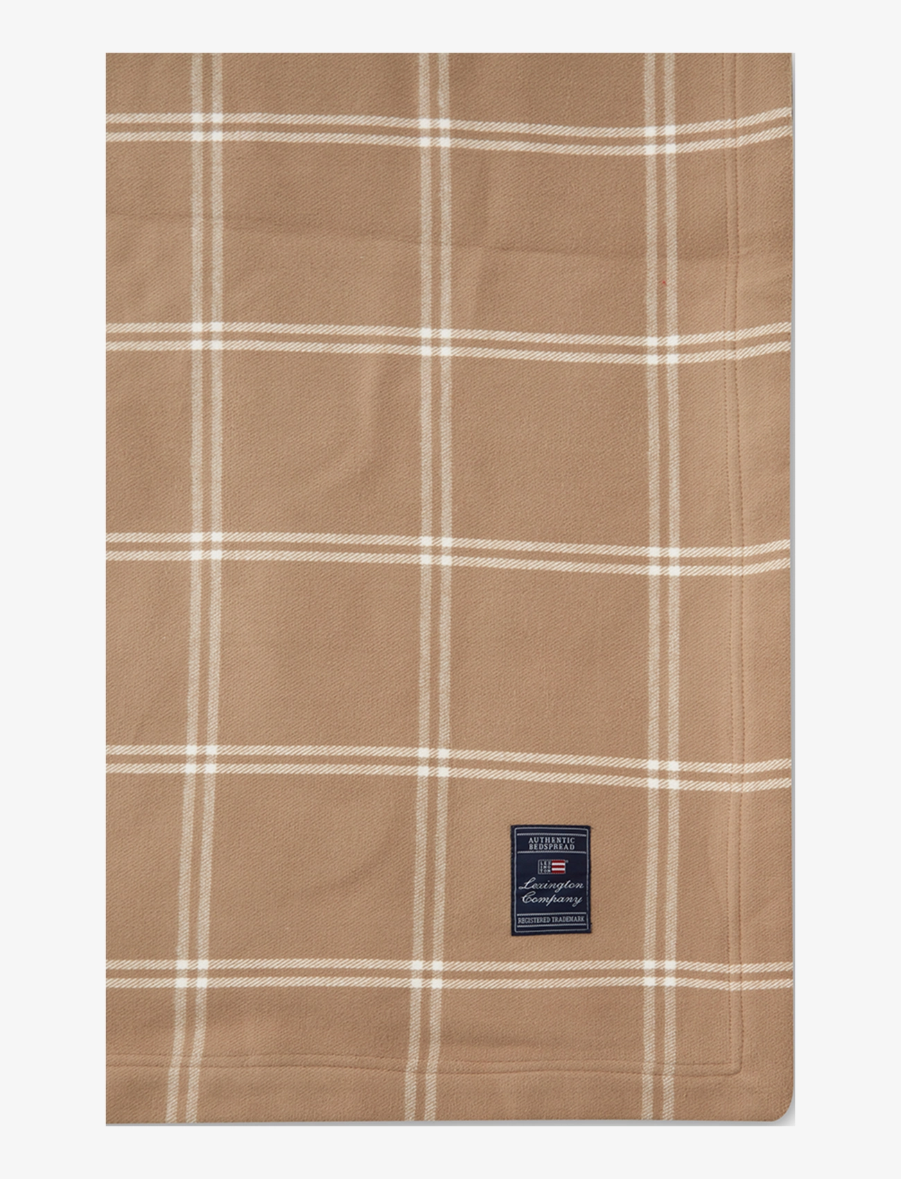 Lexington Home - Checked Brushed Cotton Bedspread - beige/off white - 2