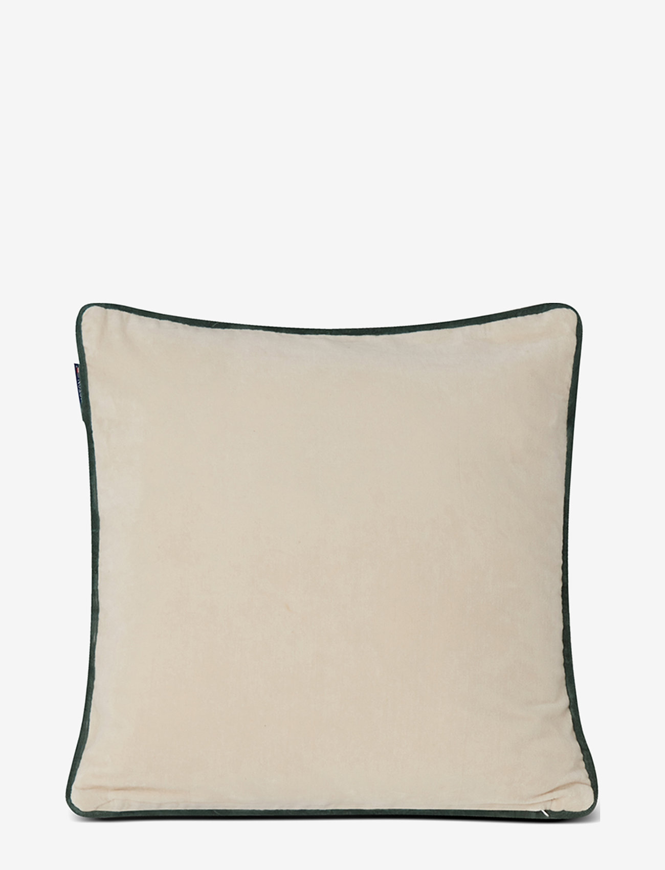 Lexington Home - Pine Tree Twill Patch Cotton Velvet Pillow Cover - køb efter pris - lt beige/green - 1