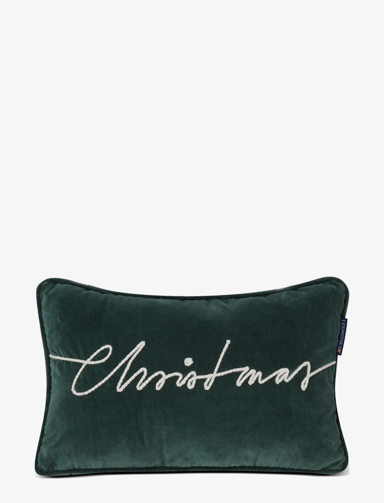 Lexington Home Christmas Cotton Velvet Pillow - Kersttextiel - GREEN / green