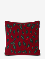 Lexington Home - Holly Embroidered Wool Mix Pillow Cover - dekoratīvas spilvendrānas - red/green - 0