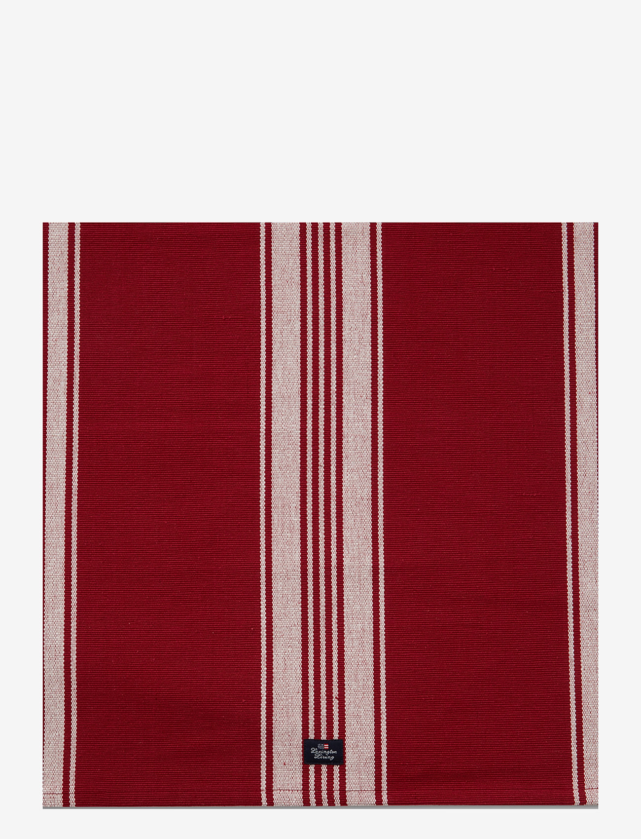 Lexington Home - Organic Cotton Rib Runner with Stripes - red/white - 1