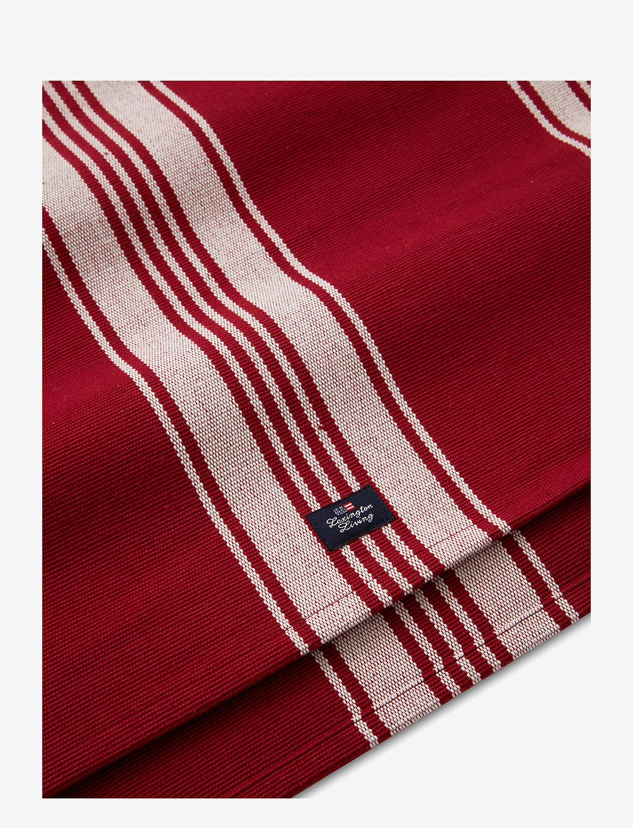 Lexington Home - Organic Cotton Rib Runner with Stripes - red/white - 2