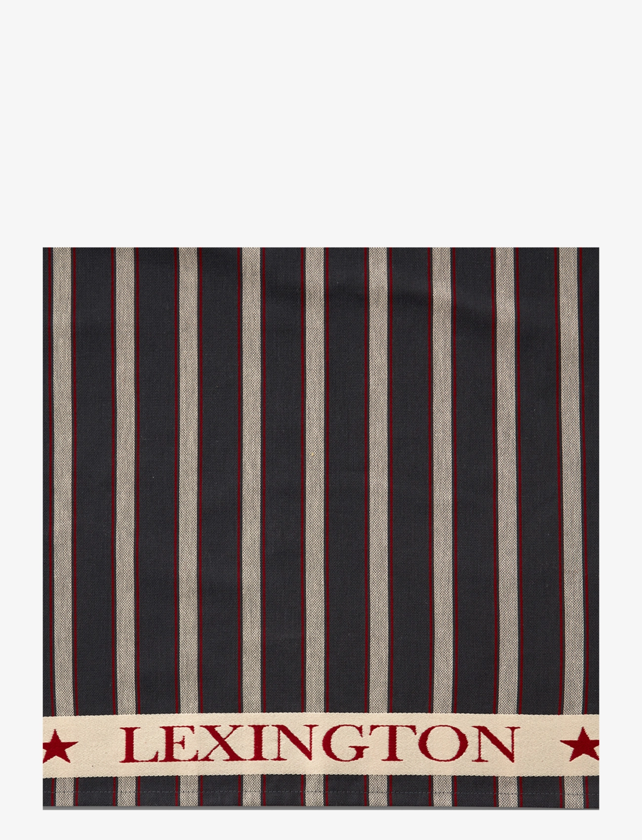 Lexington Home - Organic Cotton Oxford Kitchen Towel - dk gray/beige/red - 2