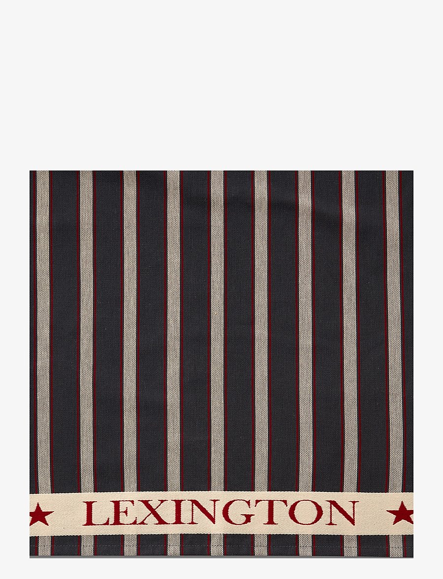 Lexington Home - Organic Cotton Oxford Kitchen Towel - dk gray/beige/red - 2