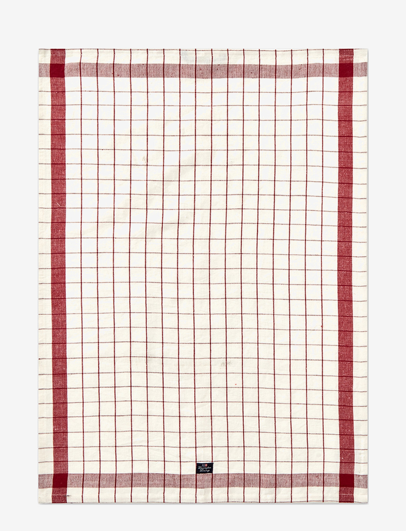 Lexington Home - Linen/Cotton Checked Kitchen Towel - white/red - 0