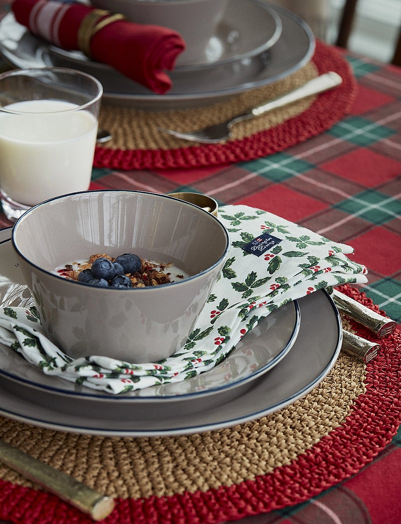 Lexington Home - Round Recycled Paper Straw Placemat (Diam 38cm) - nach preis einkaufen - beige/red - 3