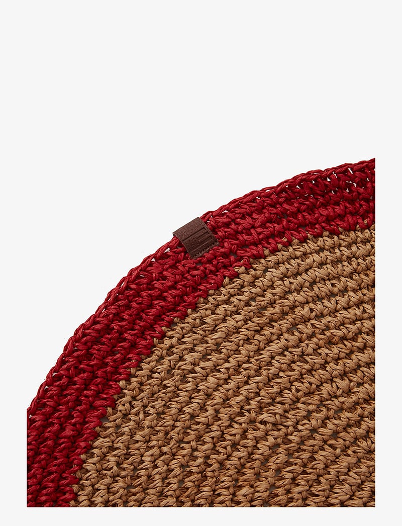 Lexington Home - Round Recycled Paper Straw Placemat (Diam 38cm) - nach preis einkaufen - beige/red - 1