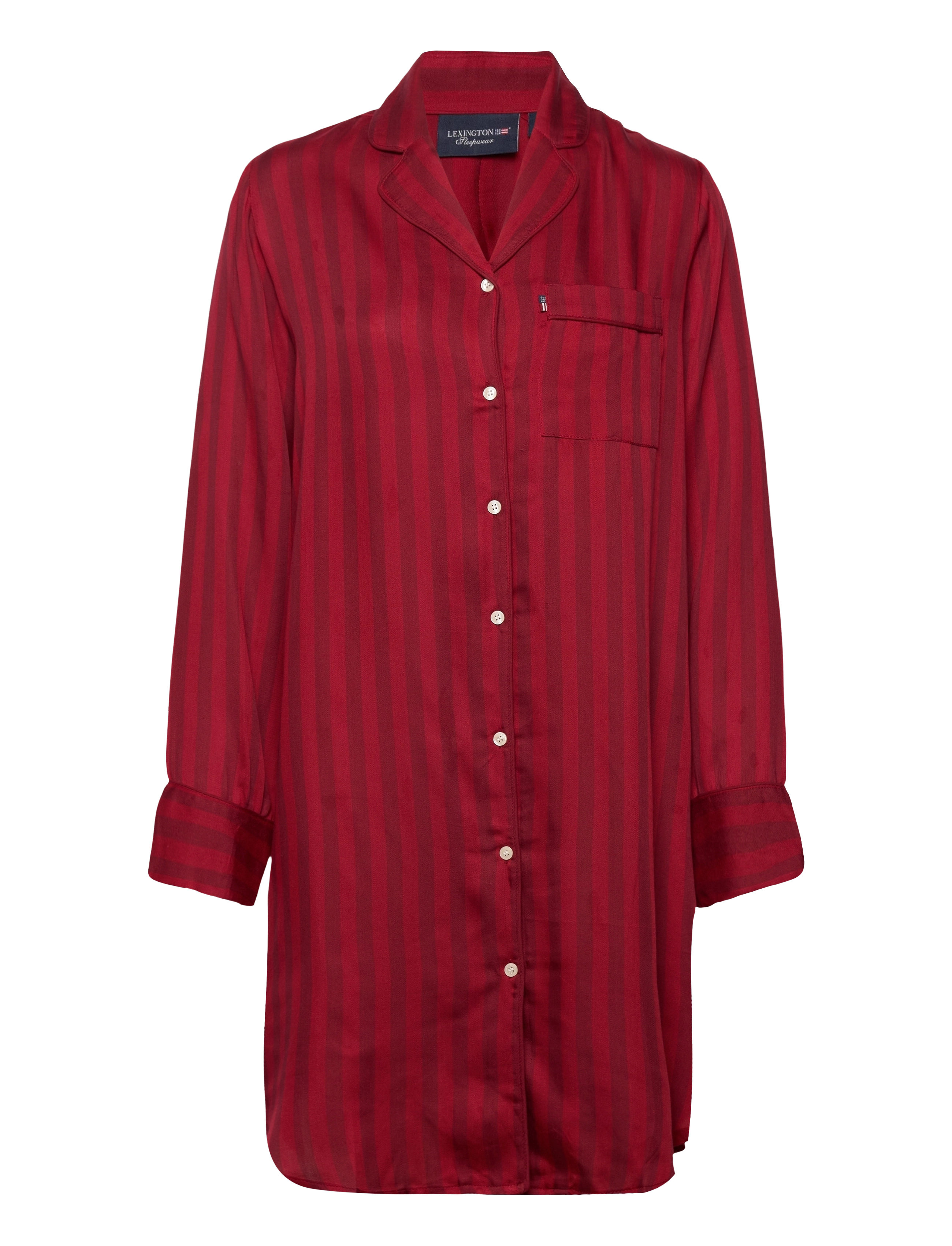 Lexington Home Avery Modal Viscose Nightshirt - Nachthemden - RED/RED / red