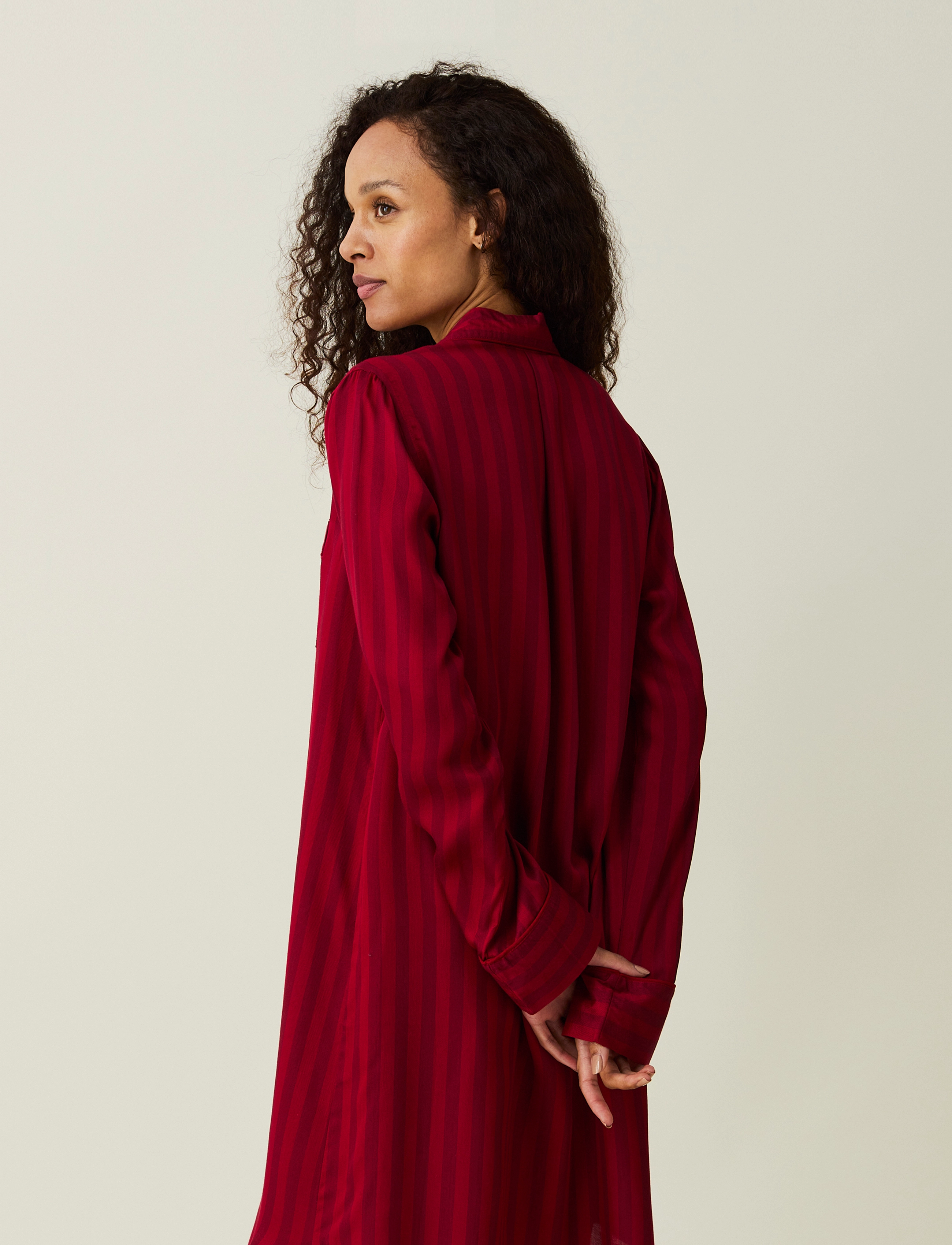 Lexington Home - Avery Modal Viscose Nightshirt - fødselsdagsgaver - red/red - 5