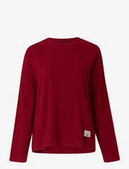 Lilian Organic Cotton Rib Pajama Set - RED