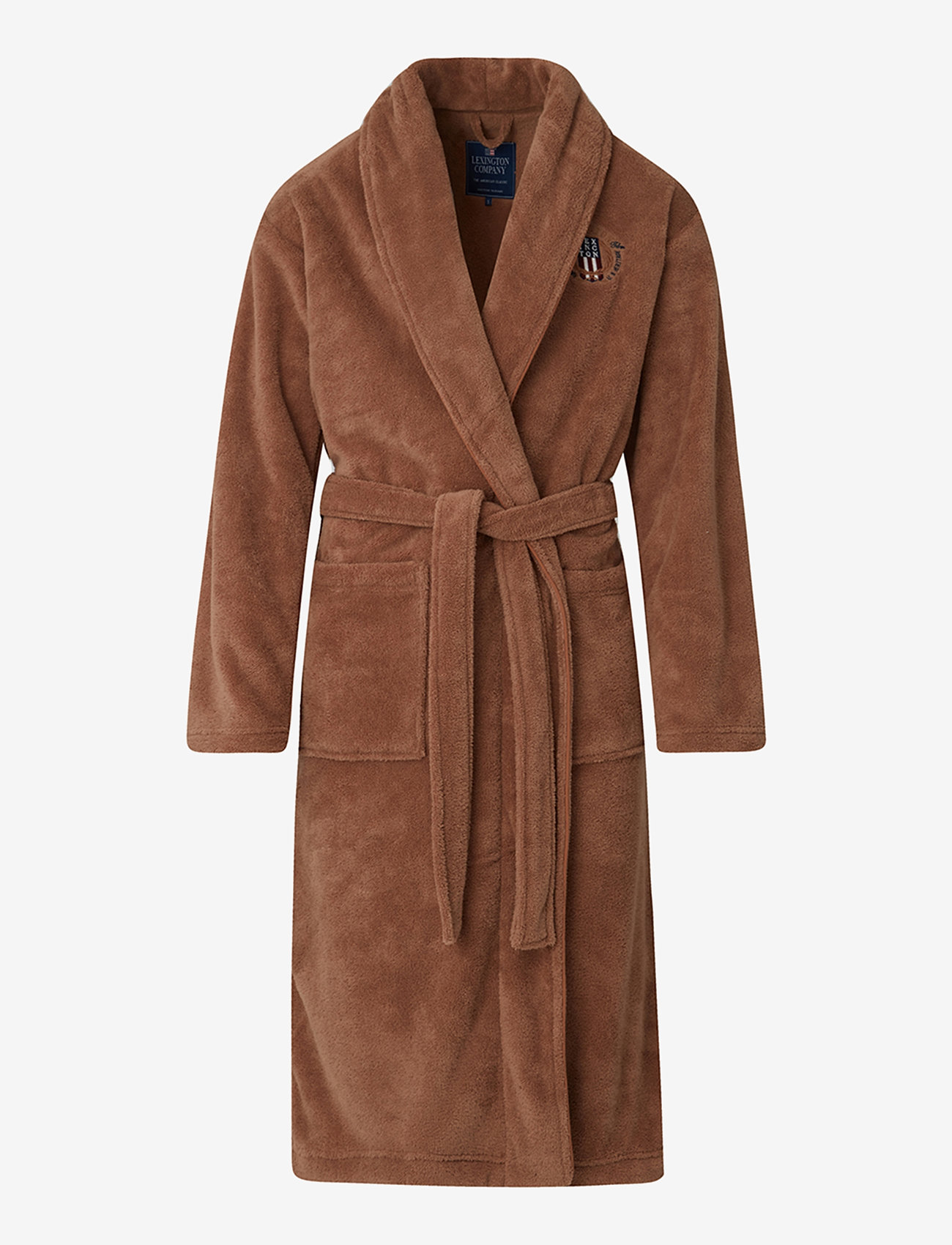 Lexington Home - Lesley Fleece Robe - mid brown - 0