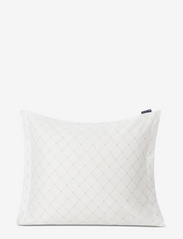 White/Beige Signature Star Sateen Pillowcase - WHITE/BEIGE