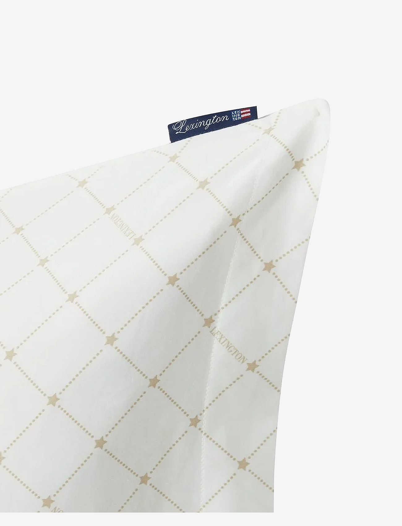 Lexington Home - White/Beige Signature Star Sateen Pillowcase - laagste prijzen - white/beige - 1