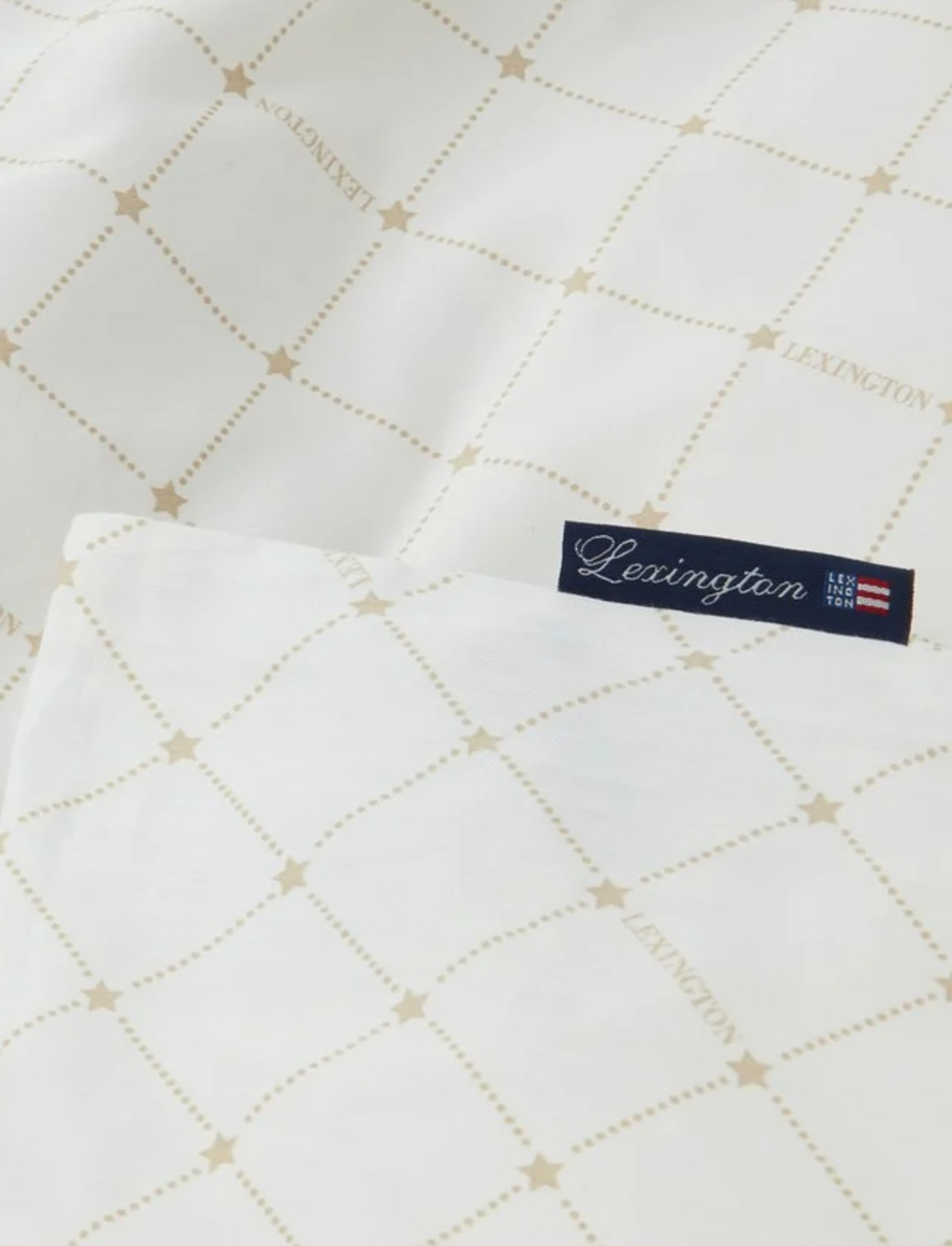Lexington Home - White/Beige Signature Star Sateen Duvet Cover - påslakan - white/beige - 1