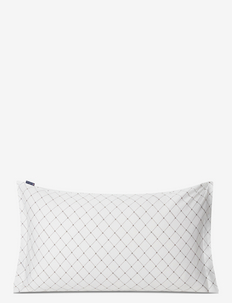 White/Gray Signature Star Sateen Pillowcase, Lexington Home